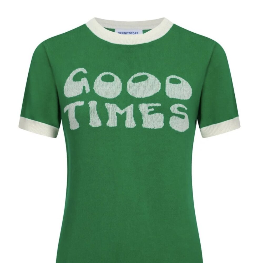 Women's Retro GOOD TIMES Knitted Top, NWT